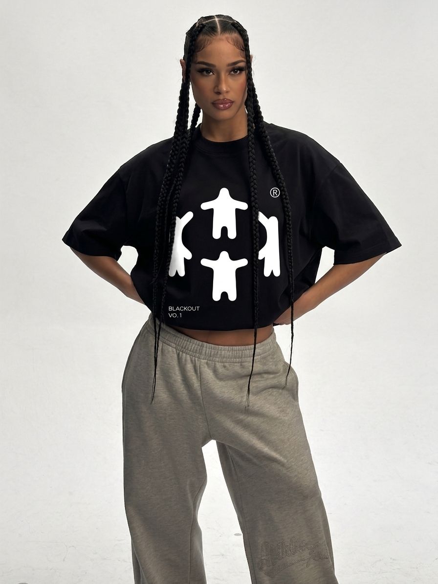 The one black boxy tee